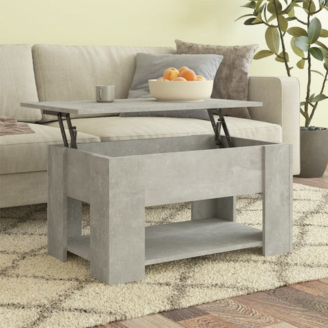 vidaXL Coffee Table Concrete Grey 79x49x41 cm Engineered Wood