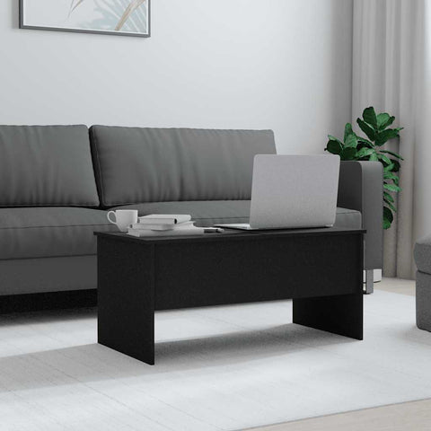 vidaXL Coffee Table Black 102x50.5x46.5 cm Engineered Wood