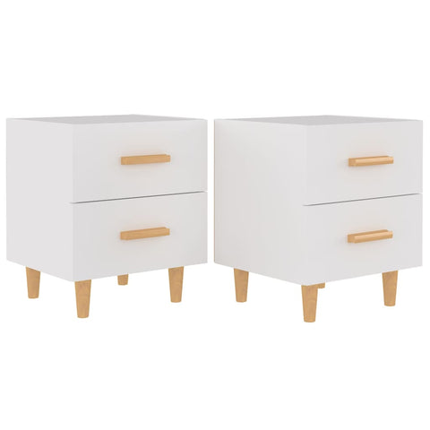vidaXL Bed Cabinets 2 pcs White 40x35x47.5 cm