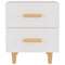 vidaXL Bed Cabinets 2 pcs White 40x35x47.5 cm