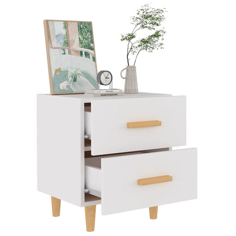vidaXL Bed Cabinets 2 pcs White 40x35x47.5 cm