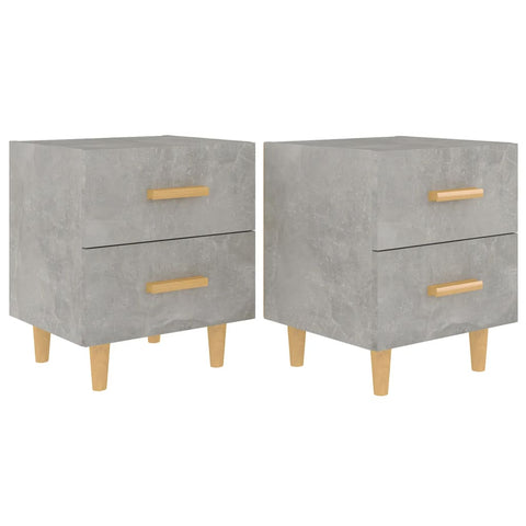 vidaXL Bed Cabinets 2 pcs Concrete Grey 40x35x47.5 cm