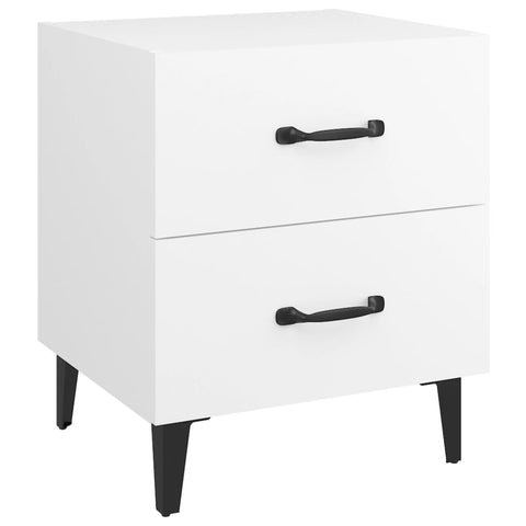 vidaXL Bedside Cabinet White 40x35x47.5 cm