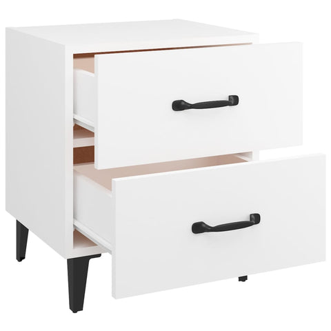 vidaXL Bedside Cabinet White 40x35x47.5 cm