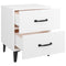 vidaXL Bedside Cabinet White 40x35x47.5 cm