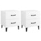 vidaXL Bedside Cabinets 2pcs White 40x35x47.5 cm