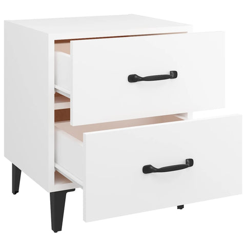 vidaXL Bedside Cabinets 2pcs White 40x35x47.5 cm