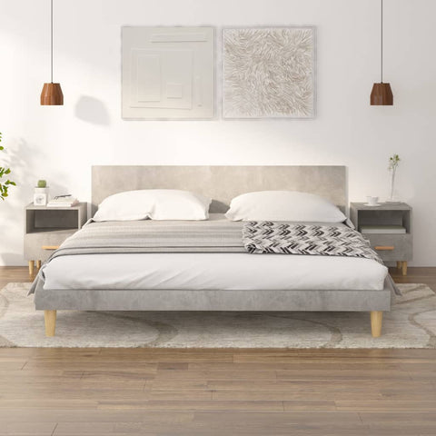 vidaXL Bedside Cabinets 2 pcs Concrete Grey 40x35x47 cm