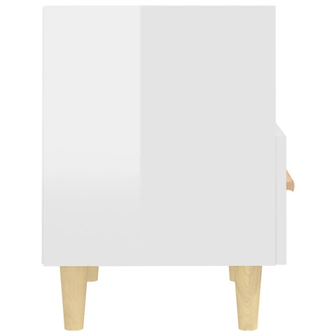 vidaXL Bedside Cabinets 2 pcs High Gloss White 40x35x47 cm