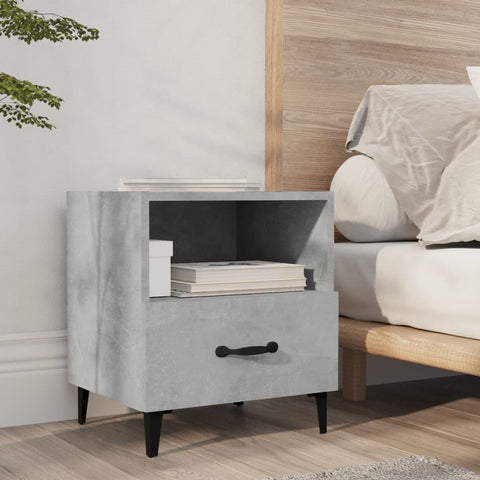 vidaXL Bedside Cabinets 2 pcs Concrete Grey Engineered Wood