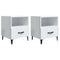 vidaXL Bedside Cabinets 2 pcs High Gloss White Engineered Wood