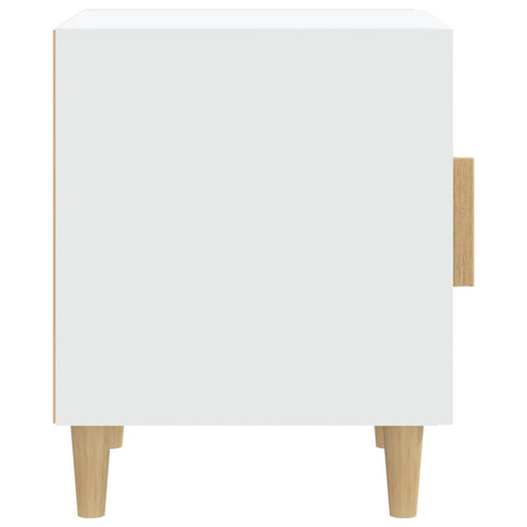 vidaXL Bedside Cabinet White Engineered Wood