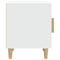 vidaXL Bedside Cabinet White Engineered Wood