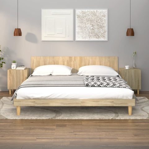 vidaXL Bedside Cabinet Sonoma Oak Engineered Wood