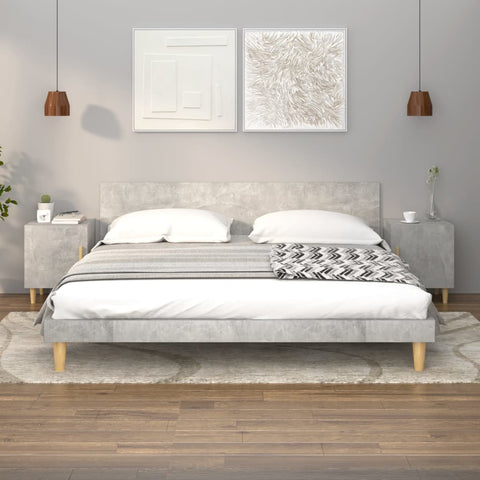 vidaXL Bedside Cabinet Concrete Grey Engineered Wood