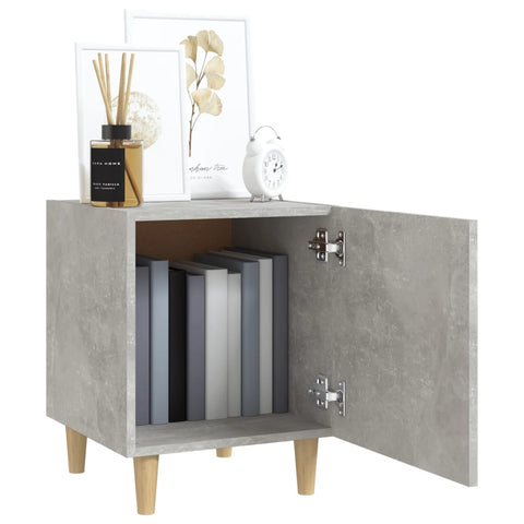 vidaXL Bedside Cabinet Concrete Grey Engineered Wood