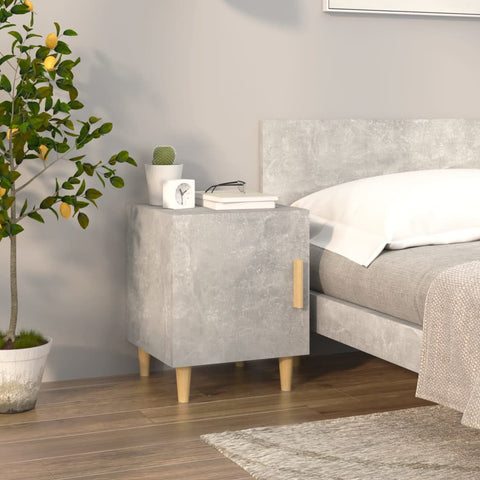 vidaXL Bedside Cabinet Concrete Grey Engineered Wood