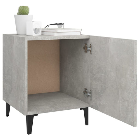 vidaXL Bedside Cabinets 2 pcs Concrete Grey Engineered Wood