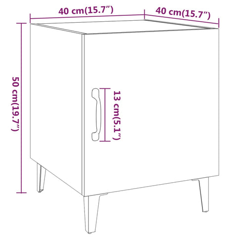 vidaXL Bedside Cabinets 2 pcs Concrete Grey Engineered Wood