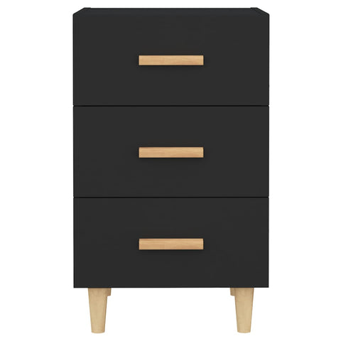 vidaXL Bedside Cabinet Black 40x40x66 cm Engineered Wood