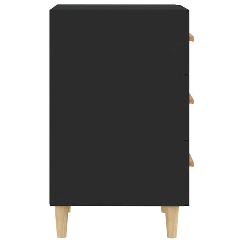 vidaXL Bedside Cabinet Black 40x40x66 cm Engineered Wood