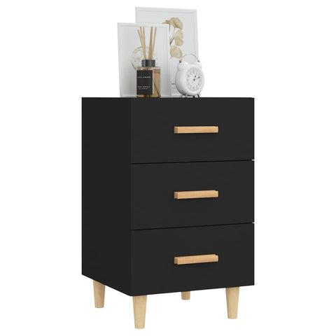 vidaXL Bedside Cabinet Black 40x40x66 cm Engineered Wood