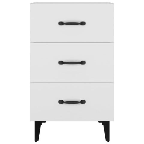 vidaXL Bedside Cabinet White 40x40x66 cm Engineered Wood