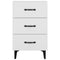 vidaXL Bedside Cabinet White 40x40x66 cm Engineered Wood