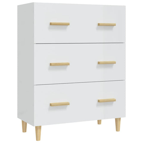 vidaXL Sideboard High Gloss White 70x34x90 cm Engineered Wood