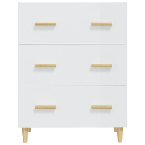 vidaXL Sideboard High Gloss White 70x34x90 cm Engineered Wood