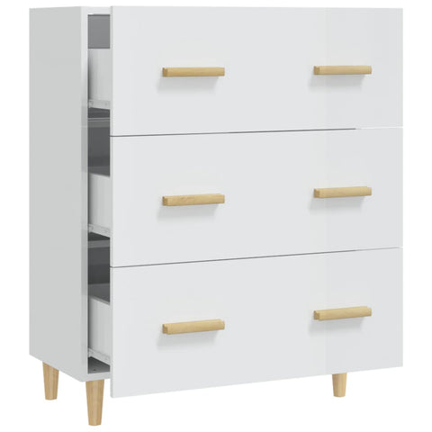 vidaXL Sideboard High Gloss White 70x34x90 cm Engineered Wood