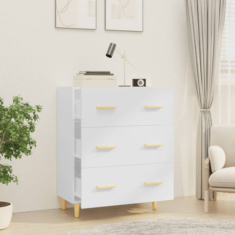 vidaXL Sideboard High Gloss White 70x34x90 cm Engineered Wood
