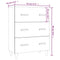 vidaXL Sideboard High Gloss White 70x34x90 cm Engineered Wood