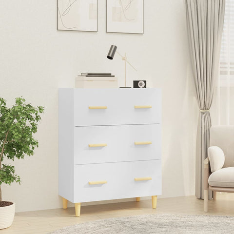 vidaXL Sideboard High Gloss White 70x34x90 cm Engineered Wood