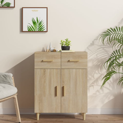 vidaXL Sideboard Sonoma Oak 69.5x34x90 cm Engineered Wood