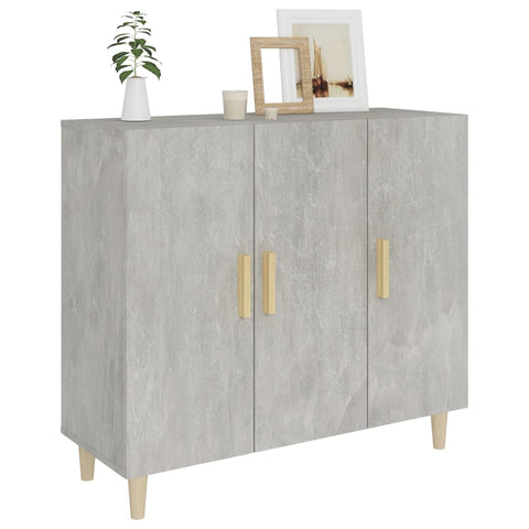 vidaXL Sideboard Concrete Grey 90x34x80 cm Engineered Wood