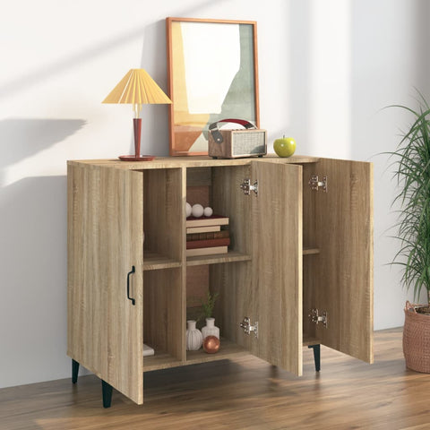 vidaXL Sideboard Sonoma Oak 90x34x80 cm Engineered Wood