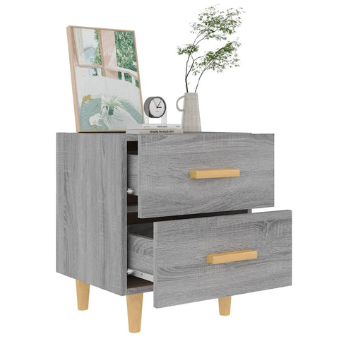 vidaXL Bed Cabinet Grey Sonoma 40x35x47.5 cm