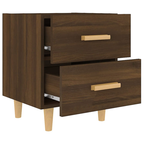 vidaXL Bed Cabinets 2 pcs Brown Oak 40x35x47.5 cm