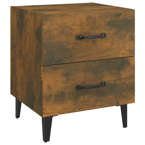 vidaXL Bedside Cabinets 2 pcs Smoked Oak 40x35x47.5 cm