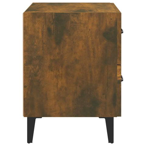 vidaXL Bedside Cabinets 2 pcs Smoked Oak 40x35x47.5 cm