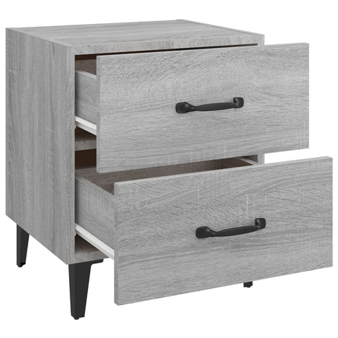 vidaXL Bedside Cabinets 2 pcs Grey Sonoma 40x35x47.5 cm