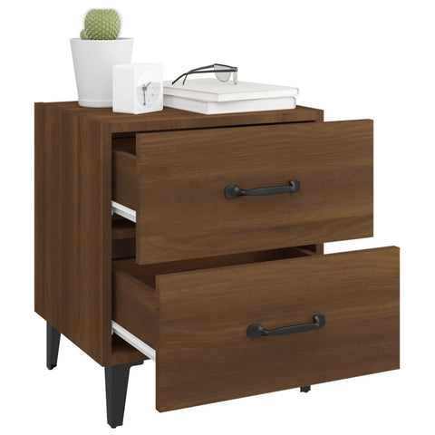 vidaXL Bedside Cabinets 2 pcs Brown Oak 40x35x47.5 cm