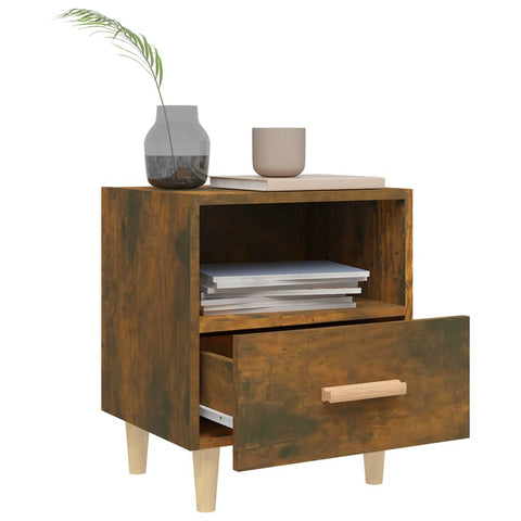 vidaXL Bedside Cabinets 2 pcs Smoked Oak 40x35x47 cm