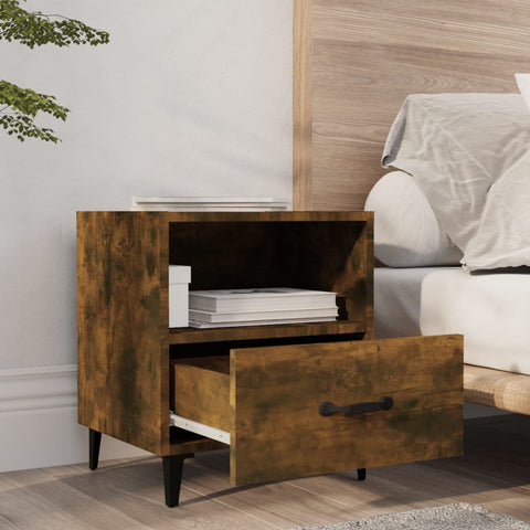 vidaXL Bedside Cabinets 2 pcs Smoked Oak Engineered Wood