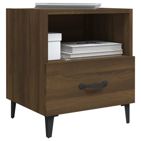 vidaXL Bedside Cabinets 2 pcs Brown Oak Engineered Wood