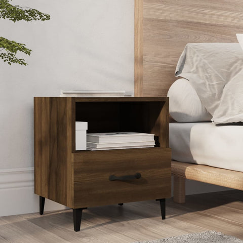 vidaXL Bedside Cabinets 2 pcs Brown Oak Engineered Wood
