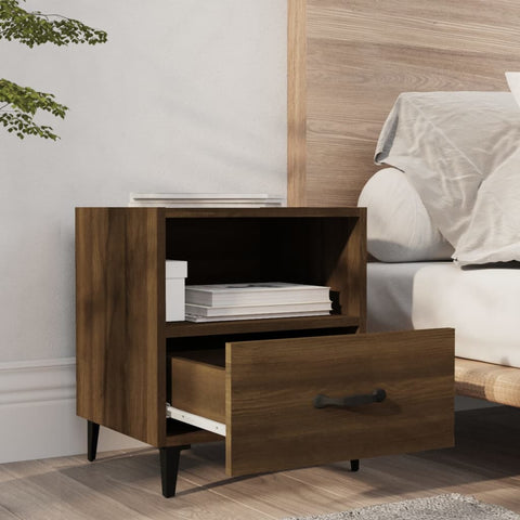 vidaXL Bedside Cabinets 2 pcs Brown Oak Engineered Wood