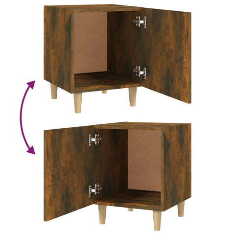 vidaXL Bedside Cabinets 2 pcs Smoked Oak Engineered Wood