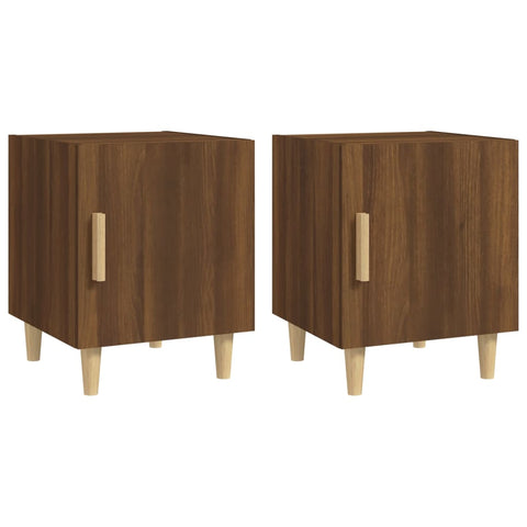 vidaXL Bedside Cabinets 2 pcs Brown Oak Engineered Wood